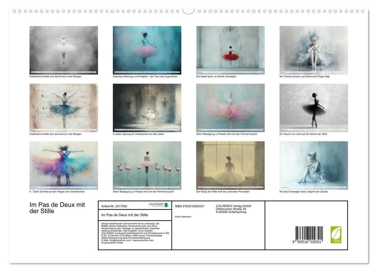 Bild: 9783516029321 | Im Pas de Deux mit der Stille (hochwertiger Premium Wandkalender...