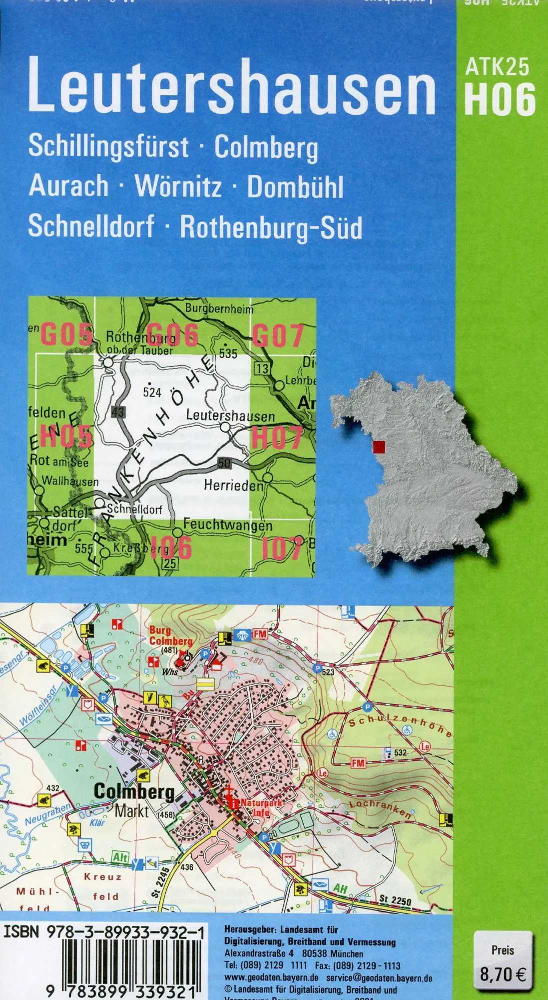 Bild: 9783899339321 | Leutershausen 1:25 000 | Digitalisierung | (Land-)Karte | Deutsch