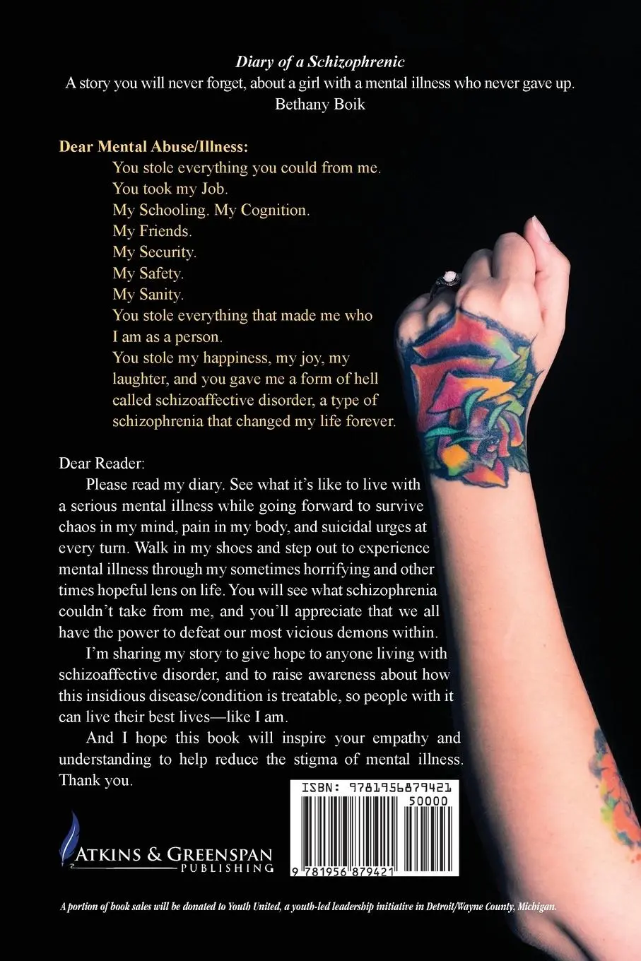 Rückseite: 9781956879421 | Diary of a Schizophrenic | Bethany Boik | Taschenbuch | Englisch