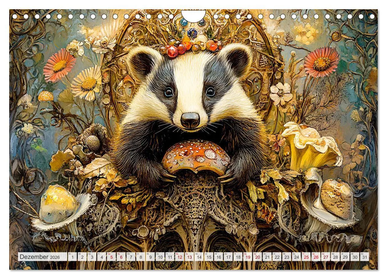 Bild: 9783457309421 | Magische Wesen im Zauberland - Fantasie-Tiere im Steampunk-Kalender...