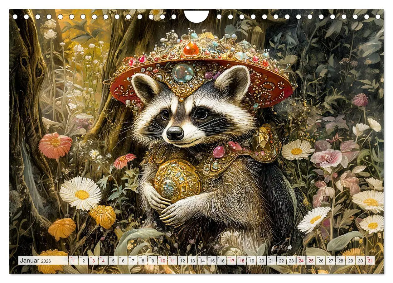 Bild: 9783457309421 | Magische Wesen im Zauberland - Fantasie-Tiere im Steampunk-Kalender...