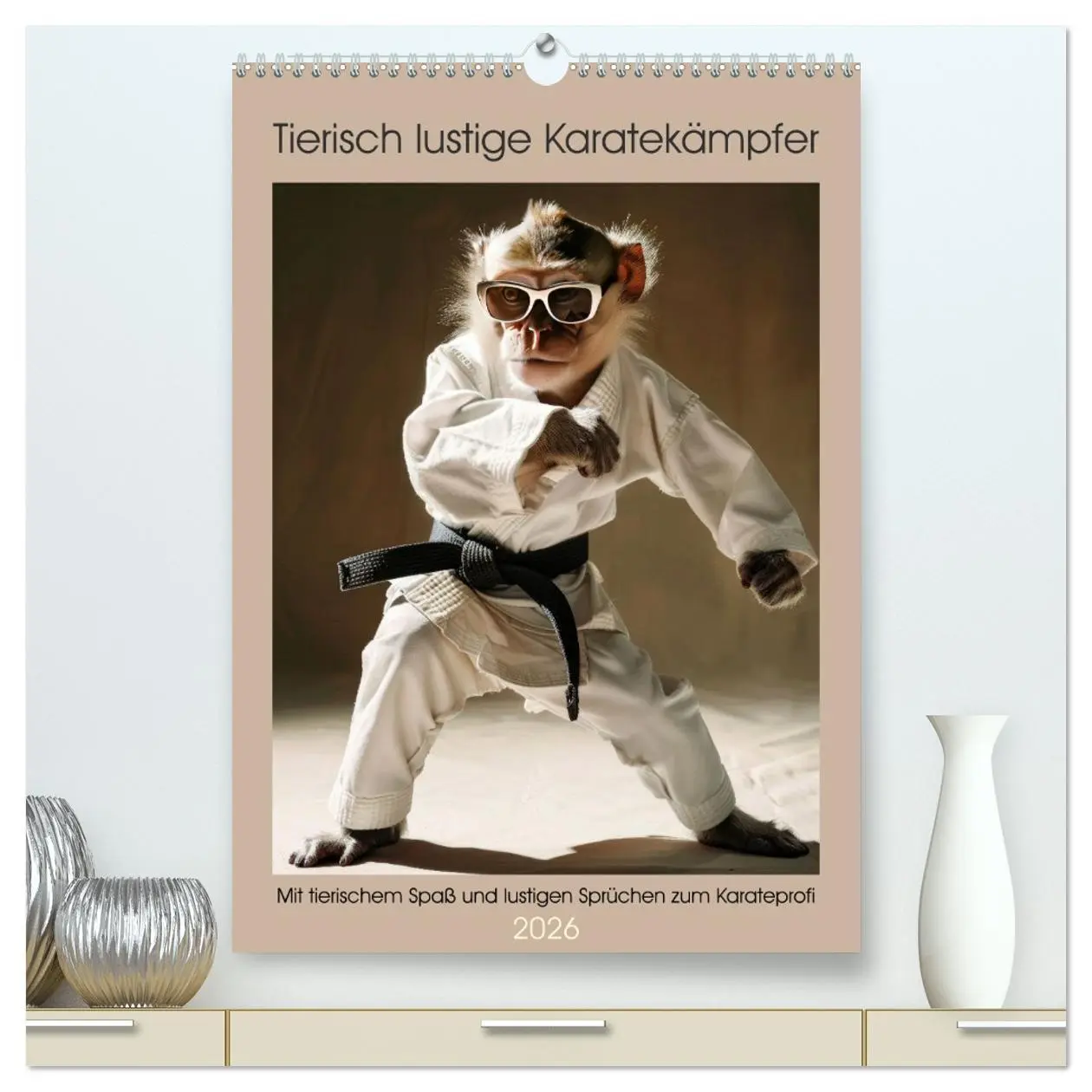 Cover: 9783516259421 | Tierisch lustige Karatekämpfer (hochwertiger Premium Wandkalender...