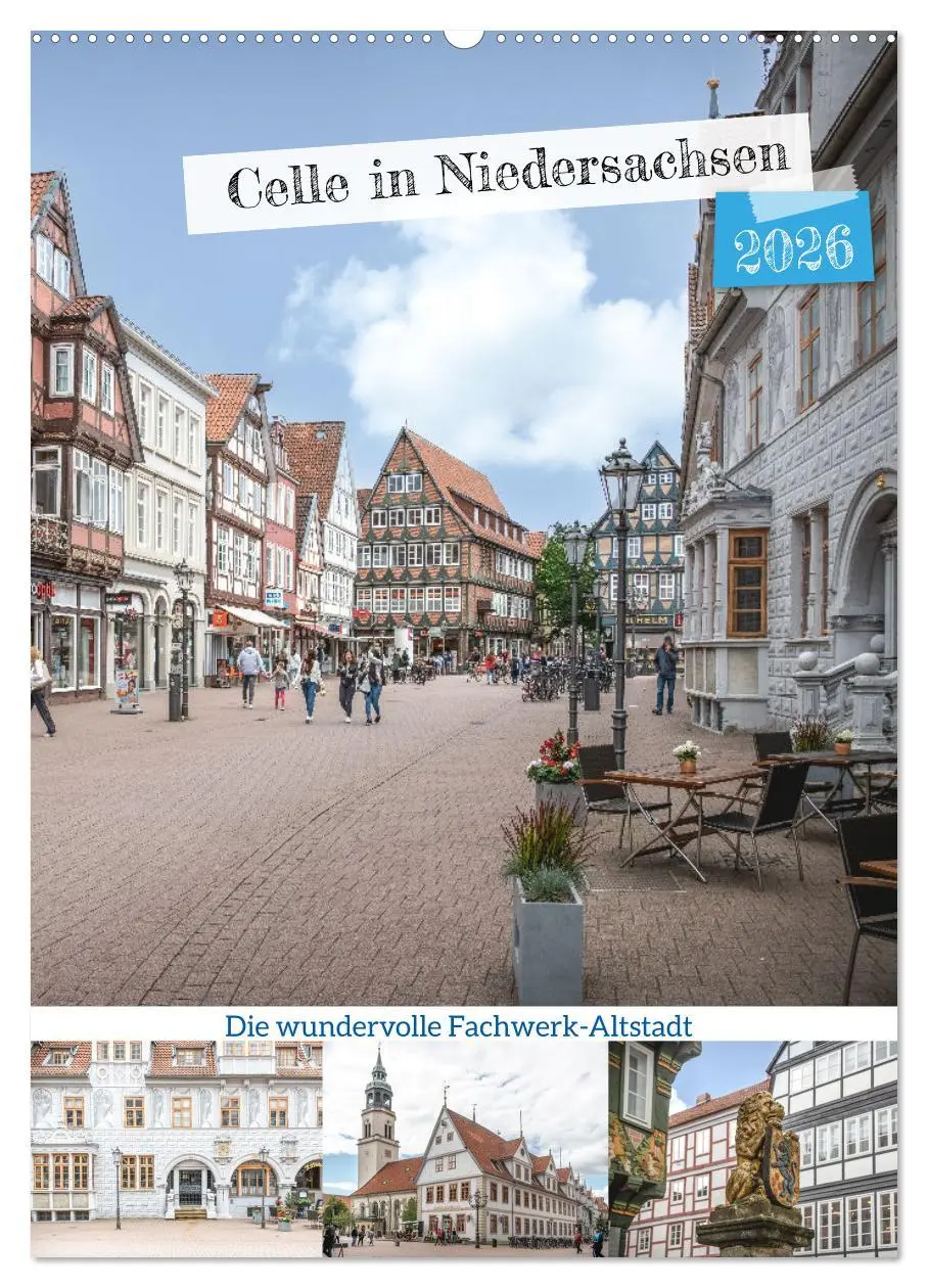 Cover: 9783516329421 | Celle in Niedersachsen (Wandkalender 2026 DIN A2 hoch), CALVENDO...