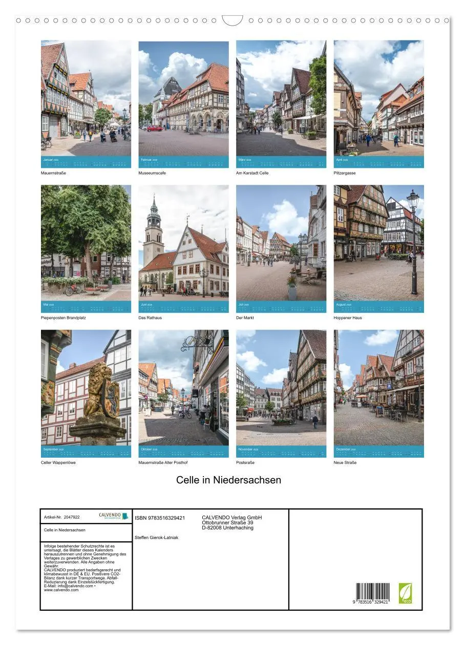 Bild: 9783516329421 | Celle in Niedersachsen (Wandkalender 2026 DIN A2 hoch), CALVENDO...