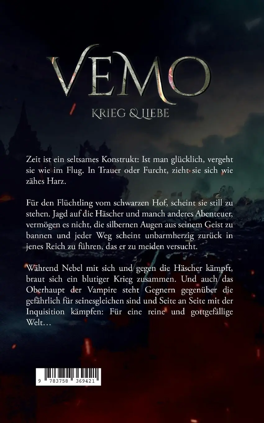 Rückseite: 9783758369421 | Vemo | Krieg &amp; Liebe | Riyas A. Hoge | Taschenbuch | 456 S. | Deutsch