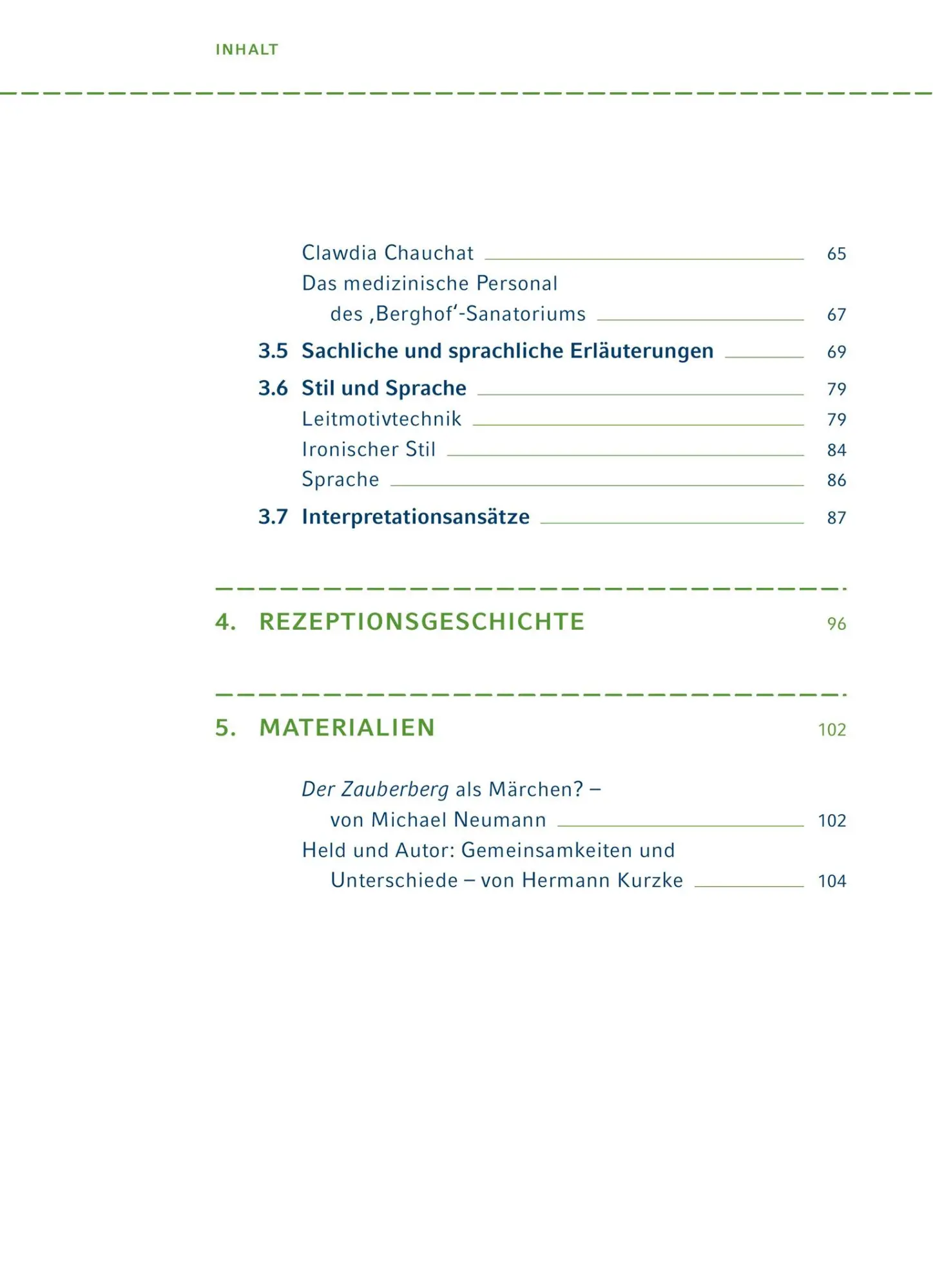 Bild: 9783804419421 | Der Zauberberg. Textanalyse und Interpretation | Thomas Mann | Buch