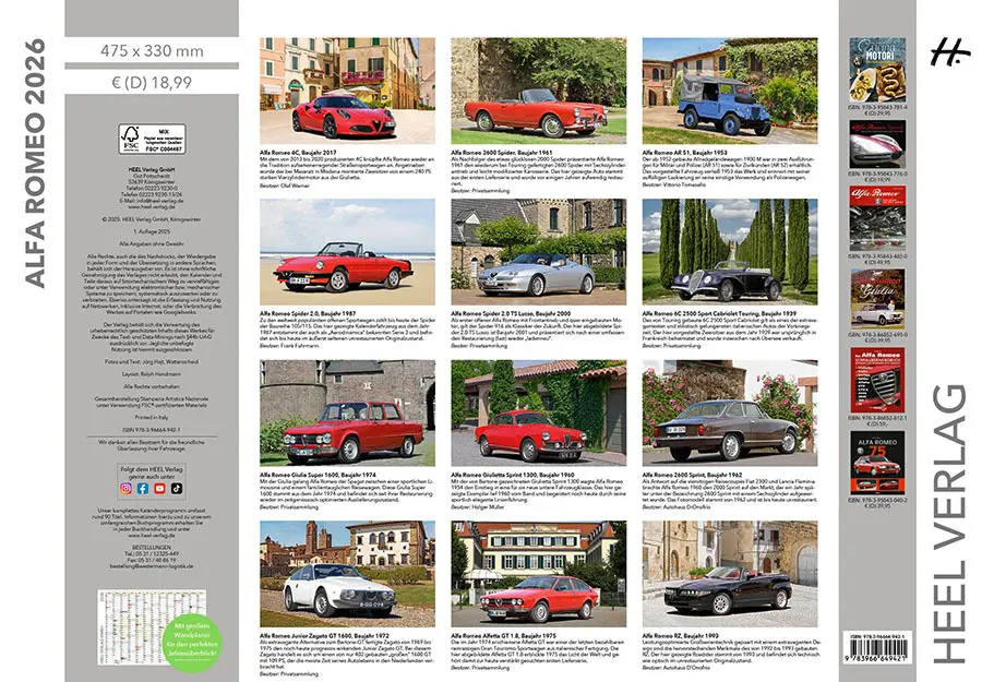 Bild: 9783966649421 | Alfa Romeo Kalender 2026 | Jörg Hajt | Kalender | 14 S. | Deutsch