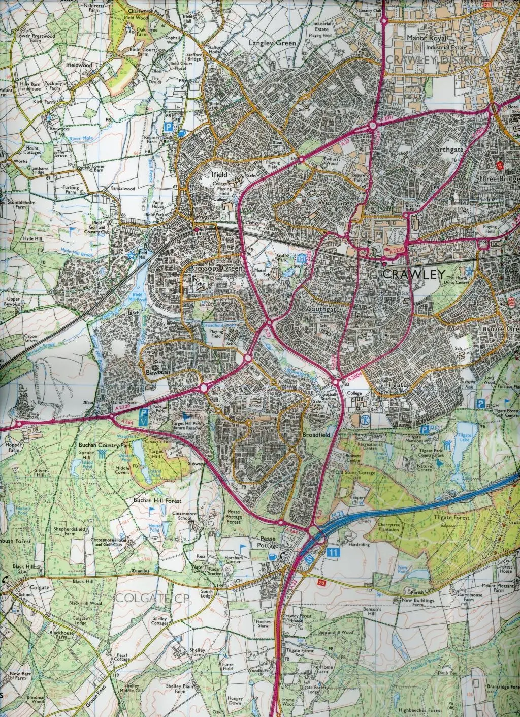Bild: 9780319469521 | Crawley &amp; Horsham, Cranleigh &amp; Billingshurst | Ordnance Survey | 2015