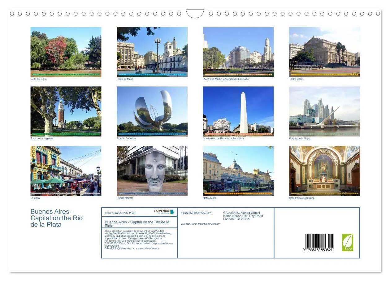 Bild: 9783516559521 | Buenos Aires - Capital on the Rio de la Plata (Wall Calendar 2026...