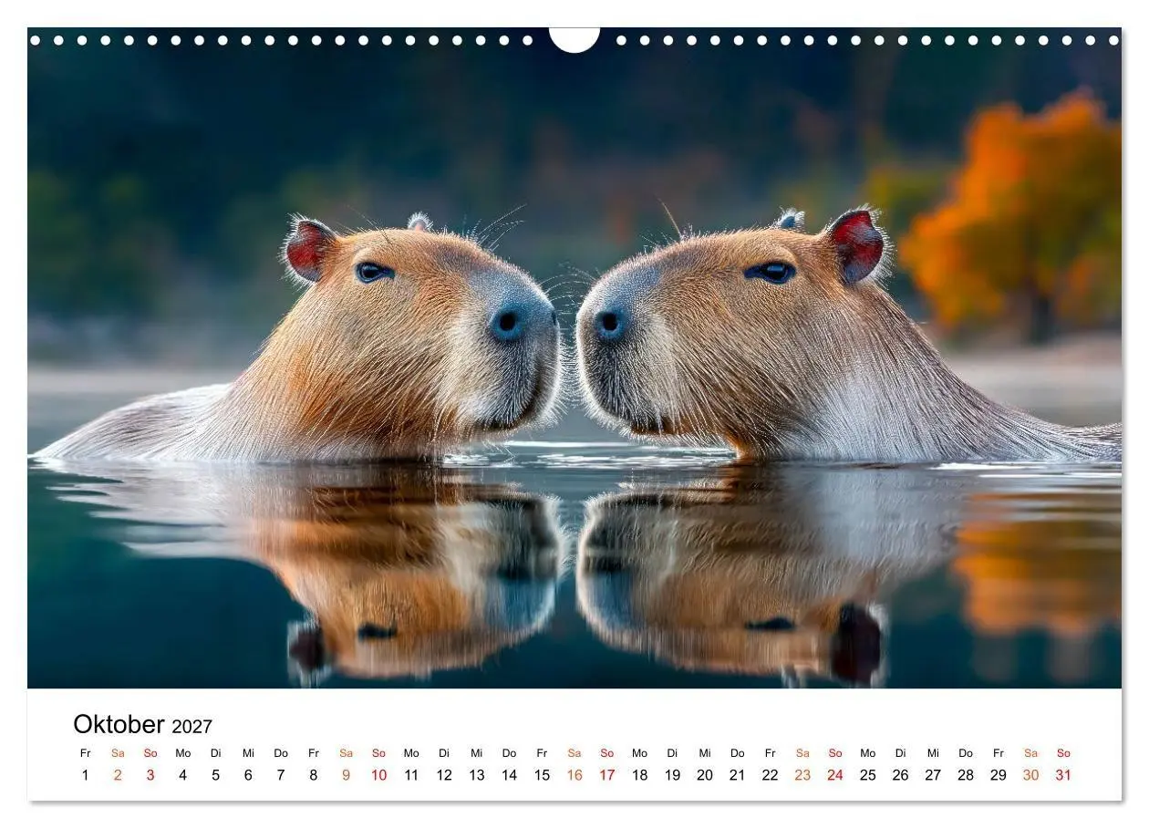 Bild: 9783516799521 | Capybara - die Ruhe als Lebensform (Wandkalender 2027 DIN A3 quer),...