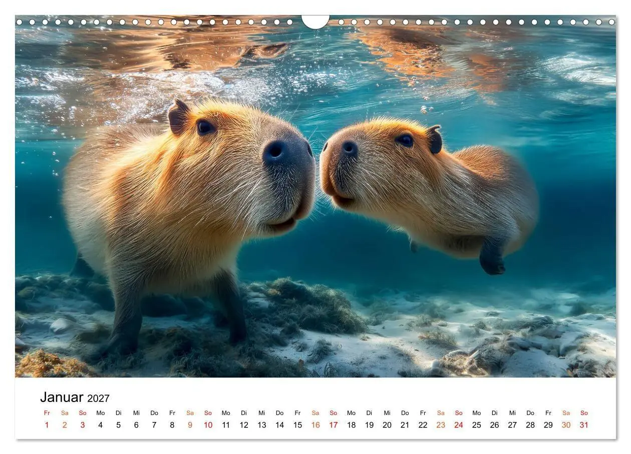Bild: 9783516799521 | Capybara - die Ruhe als Lebensform (Wandkalender 2027 DIN A3 quer),...