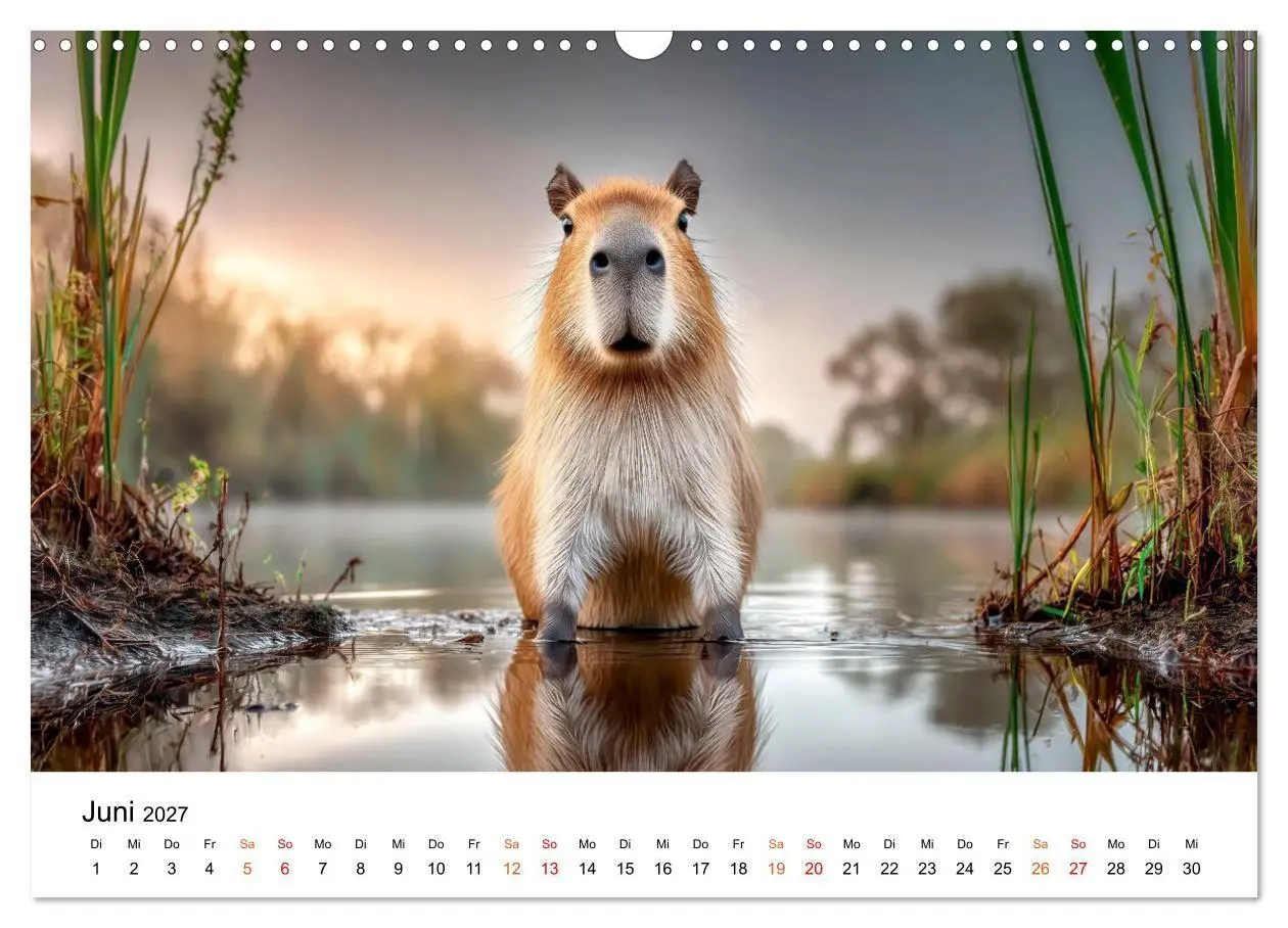 Bild: 9783516799521 | Capybara - die Ruhe als Lebensform (Wandkalender 2027 DIN A3 quer),...