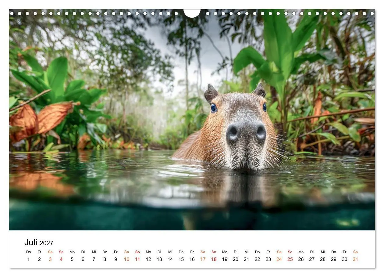 Bild: 9783516799521 | Capybara - die Ruhe als Lebensform (Wandkalender 2027 DIN A3 quer),...