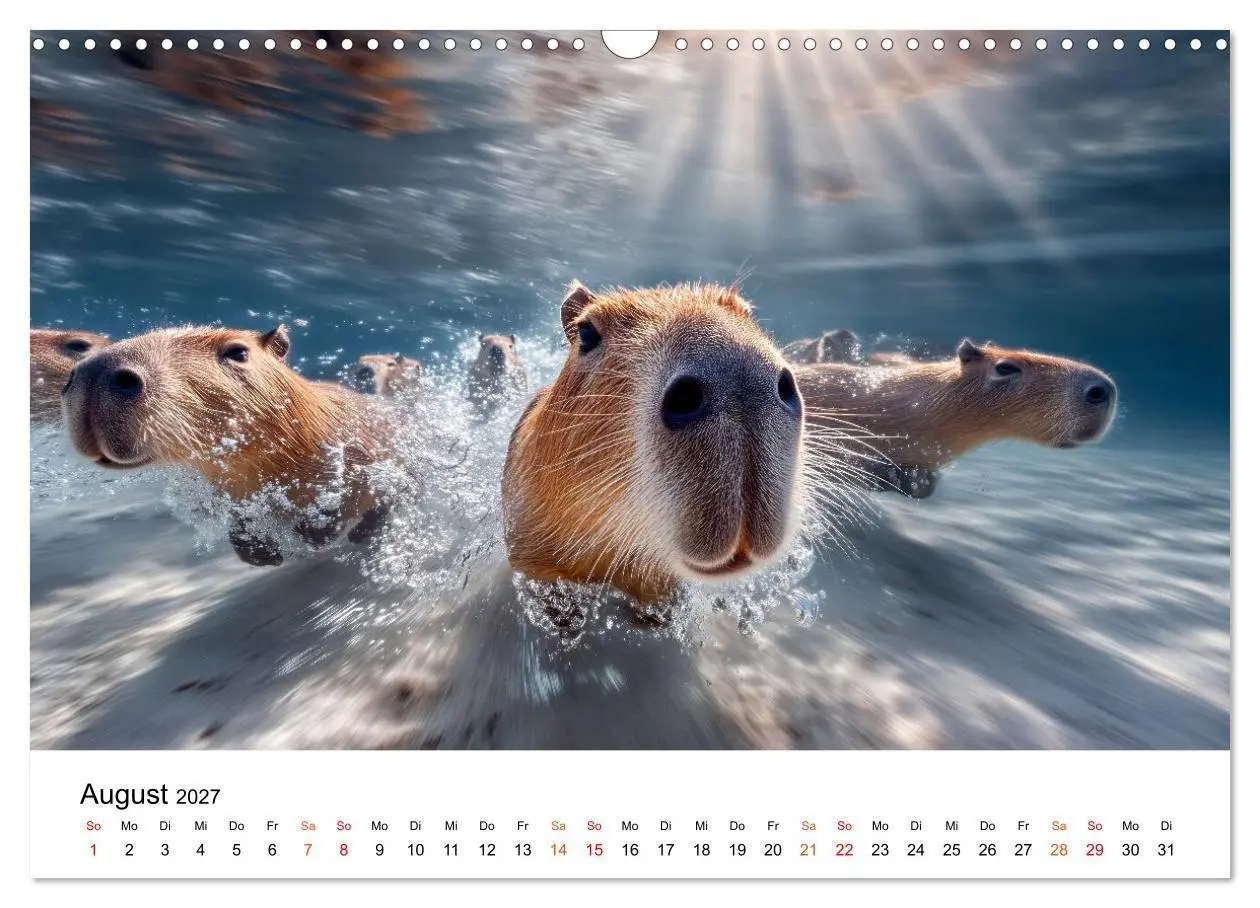 Bild: 9783516799521 | Capybara - die Ruhe als Lebensform (Wandkalender 2027 DIN A3 quer),...