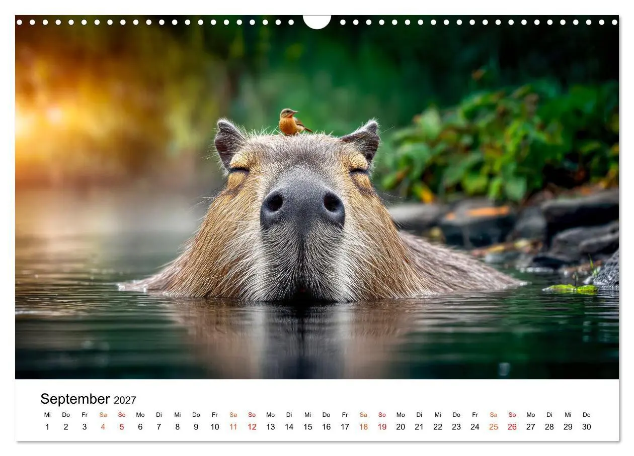 Bild: 9783516799521 | Capybara - die Ruhe als Lebensform (Wandkalender 2027 DIN A3 quer),...