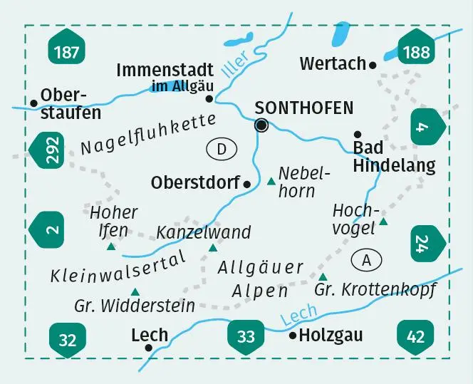 Bild: 9783991219521 | KOMPASS Wanderkarte 3 Allgäuer Alpen, Kleinwalsertal 1:50.000 | 2023