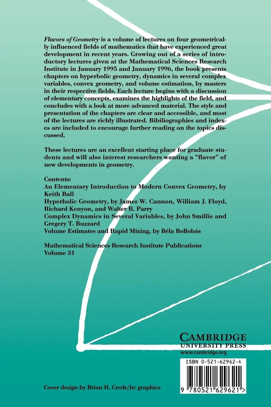 Rückseite: 9780521629621 | Flavors of Geometry | Silvio Levy | Taschenbuch | Englisch | 2007