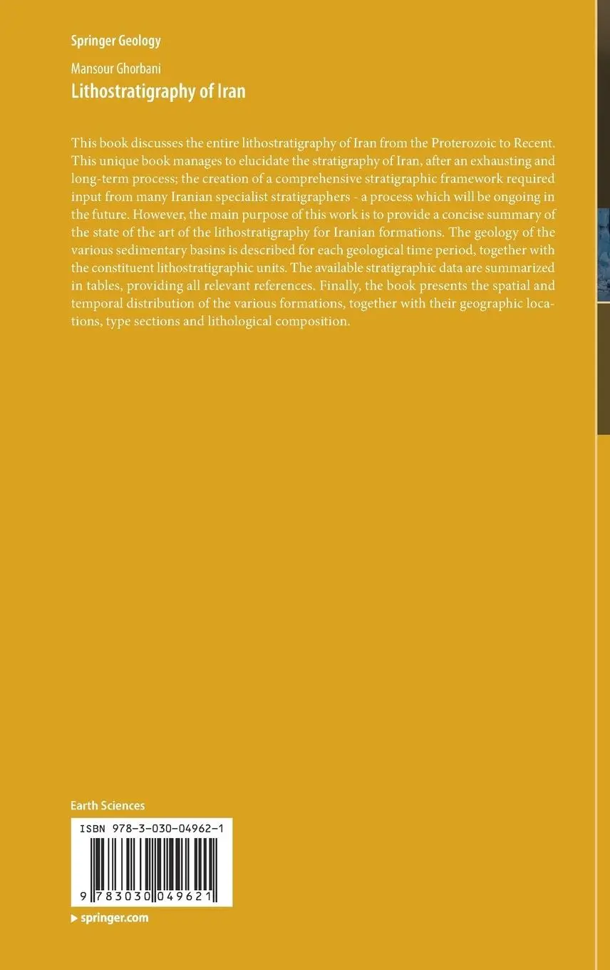 Rückseite: 9783030049621 | Lithostratigraphy of Iran | Mansour Ghorbani | Buch | xiv | Englisch