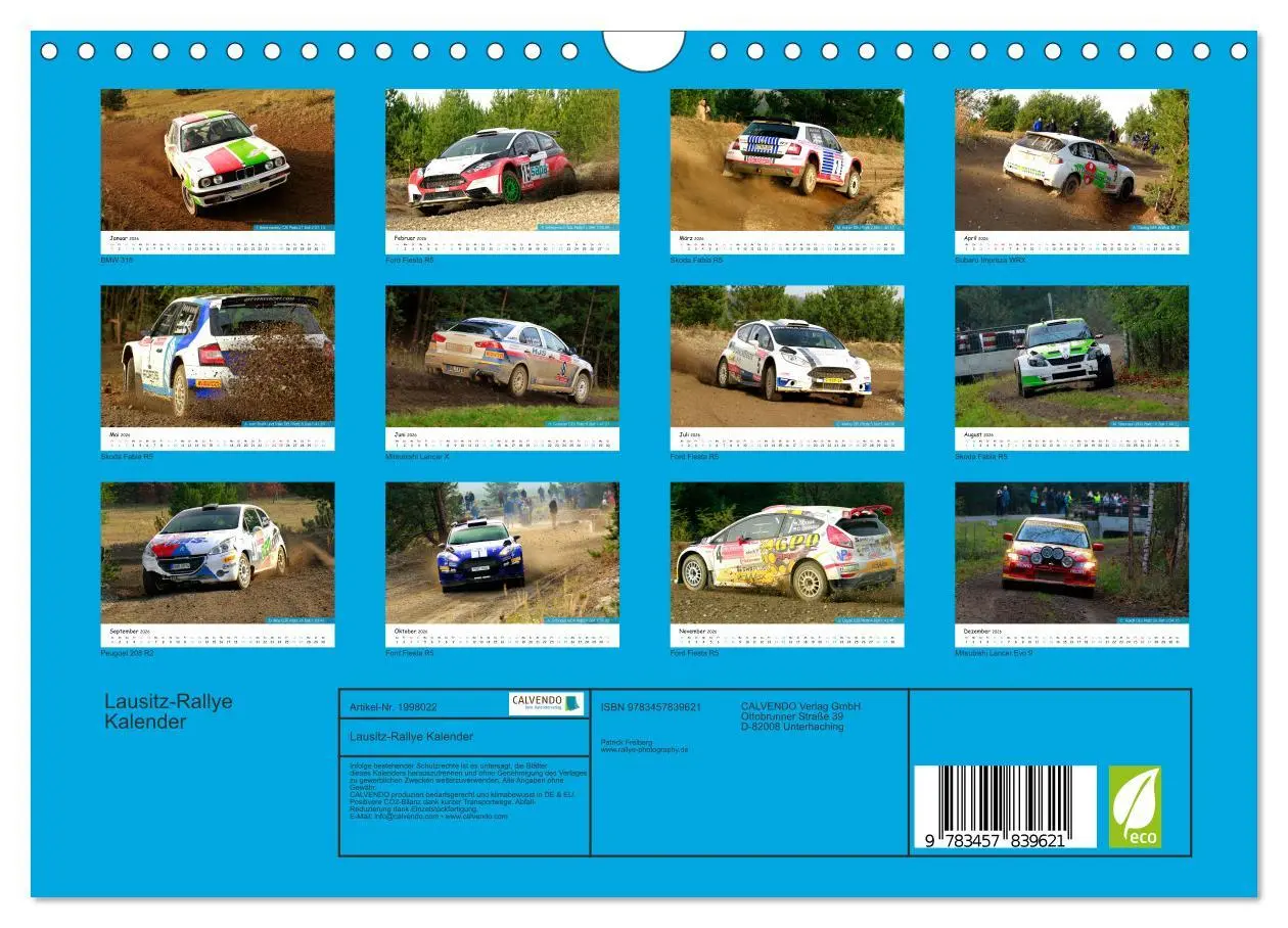 Bild: 9783457839621 | Lausitz-Rallye Kalender (Wandkalender 2026 DIN A4 quer), CALVENDO...