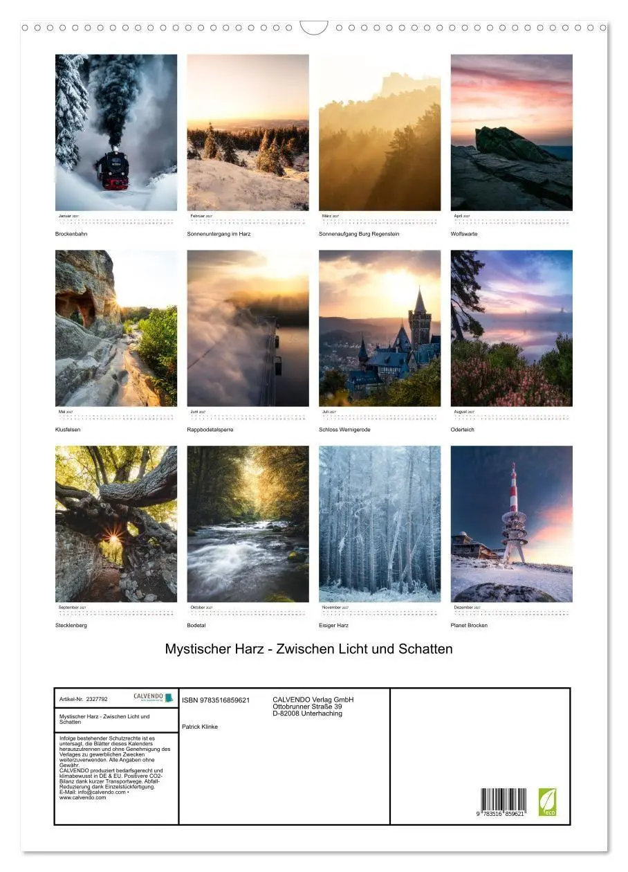 Bild: 9783516859621 | Mystischer Harz - Zwischen Licht und Schatten (Wandkalender 2027...