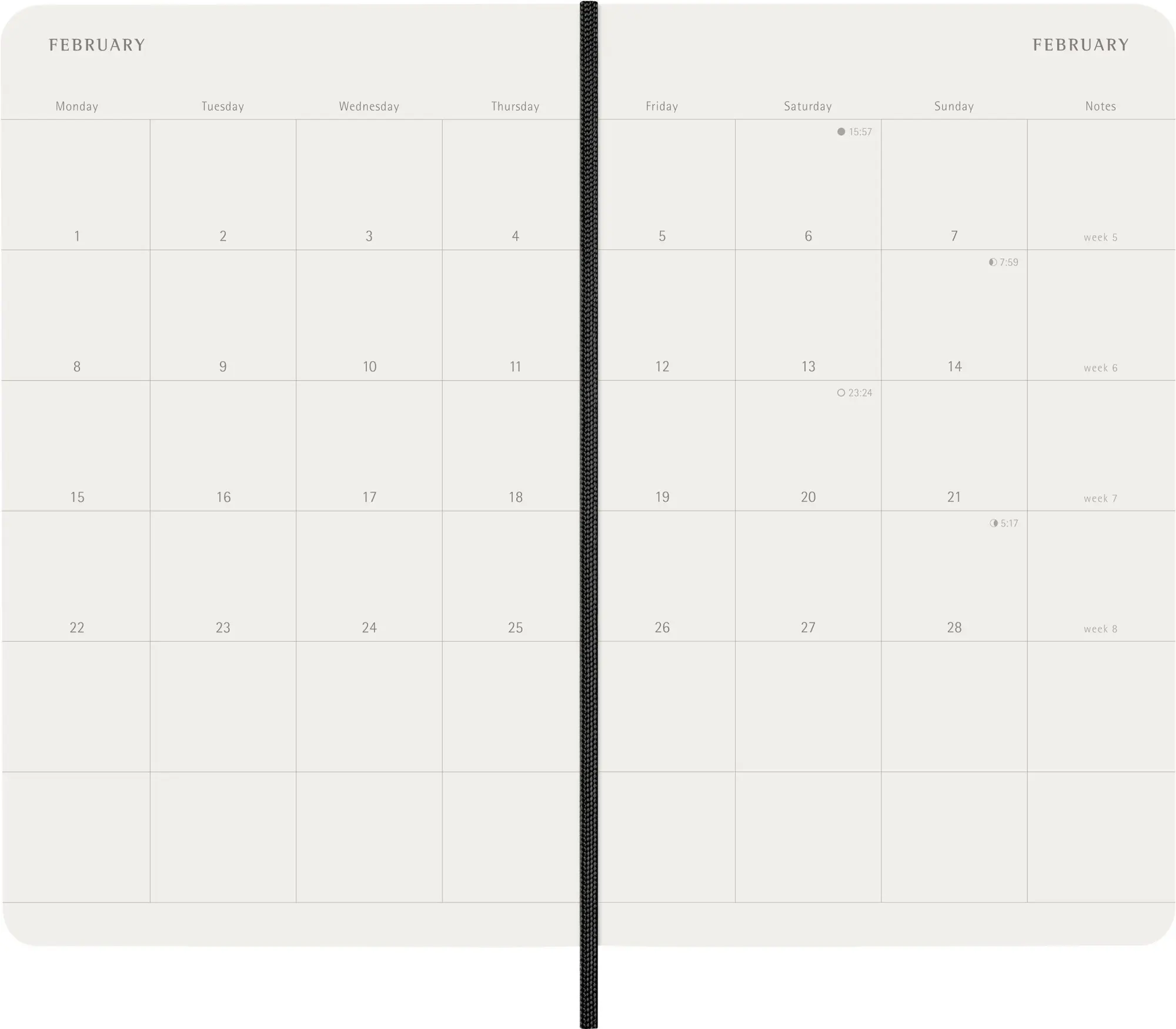 Bild: 8056999279721 | Moleskine 12 Monate Monatsnotizkalender 2027, L/A5, 1 Mo = 2...