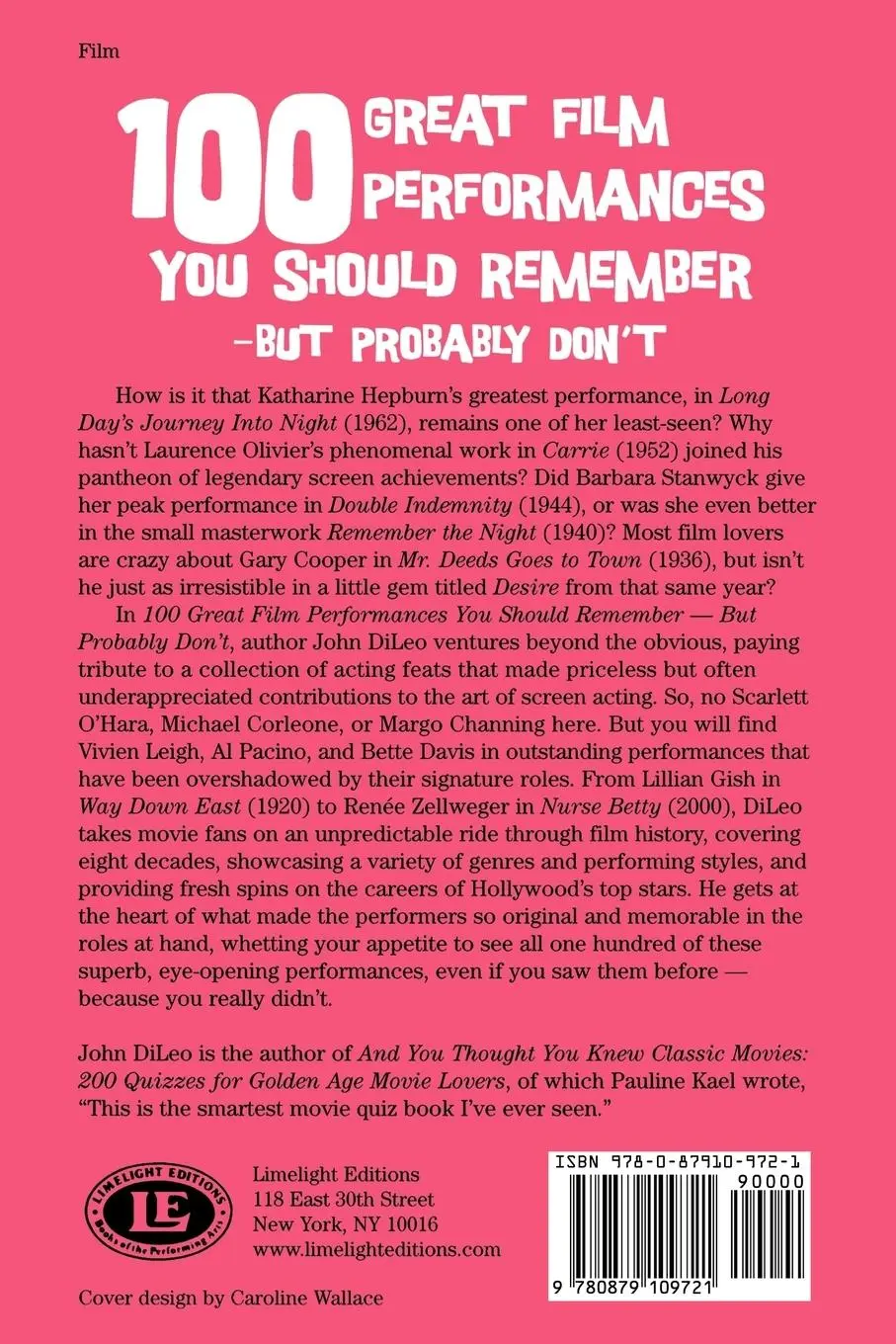 Rückseite: 9780879109721 | 100 Great Film Performances You Should Remember | But Probably Don't
