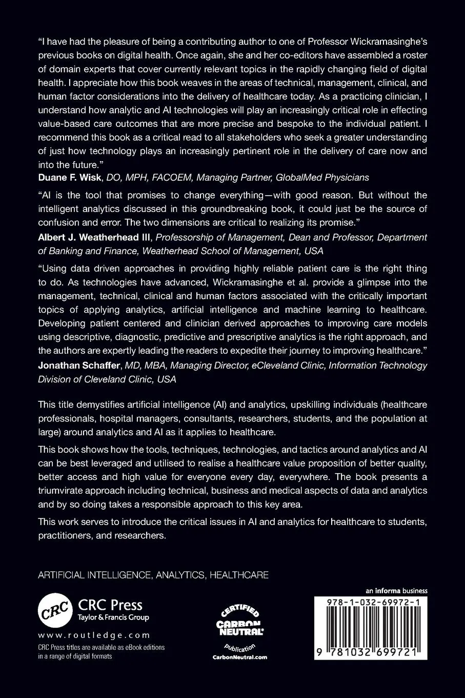 Rückseite: 9781032699721 | Dimensions of Intelligent Analytics for Smart Digital Health Solutions