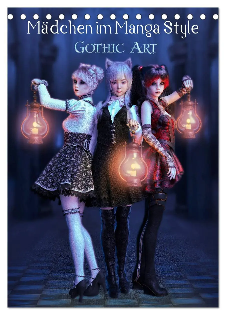 Cover: 9783516399721 | Mädchen im Manga Style (Gothic Art) (Tischkalender 2026 DIN A5...