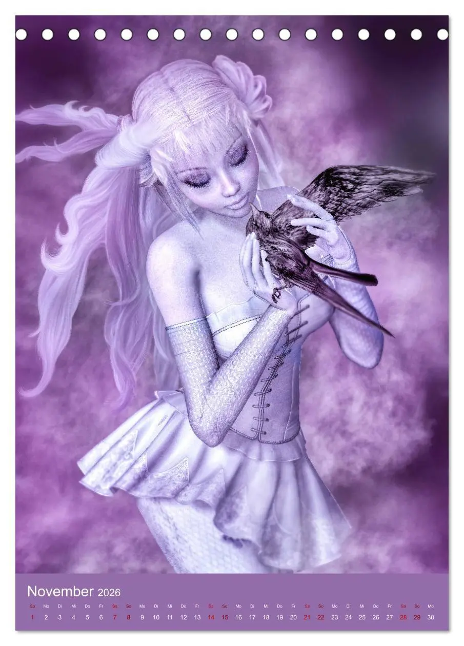 Bild: 9783516399721 | Mädchen im Manga Style (Gothic Art) (Tischkalender 2026 DIN A5...