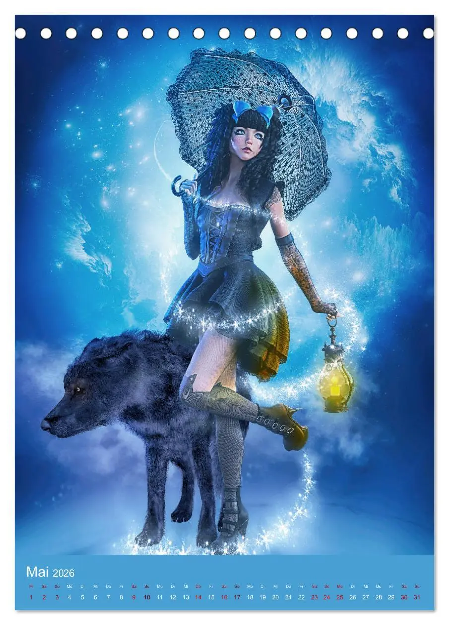 Bild: 9783516399721 | Mädchen im Manga Style (Gothic Art) (Tischkalender 2026 DIN A5...