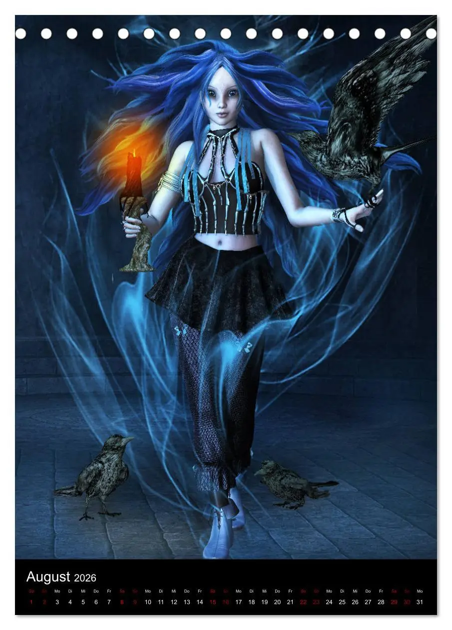 Bild: 9783516399721 | Mädchen im Manga Style (Gothic Art) (Tischkalender 2026 DIN A5...