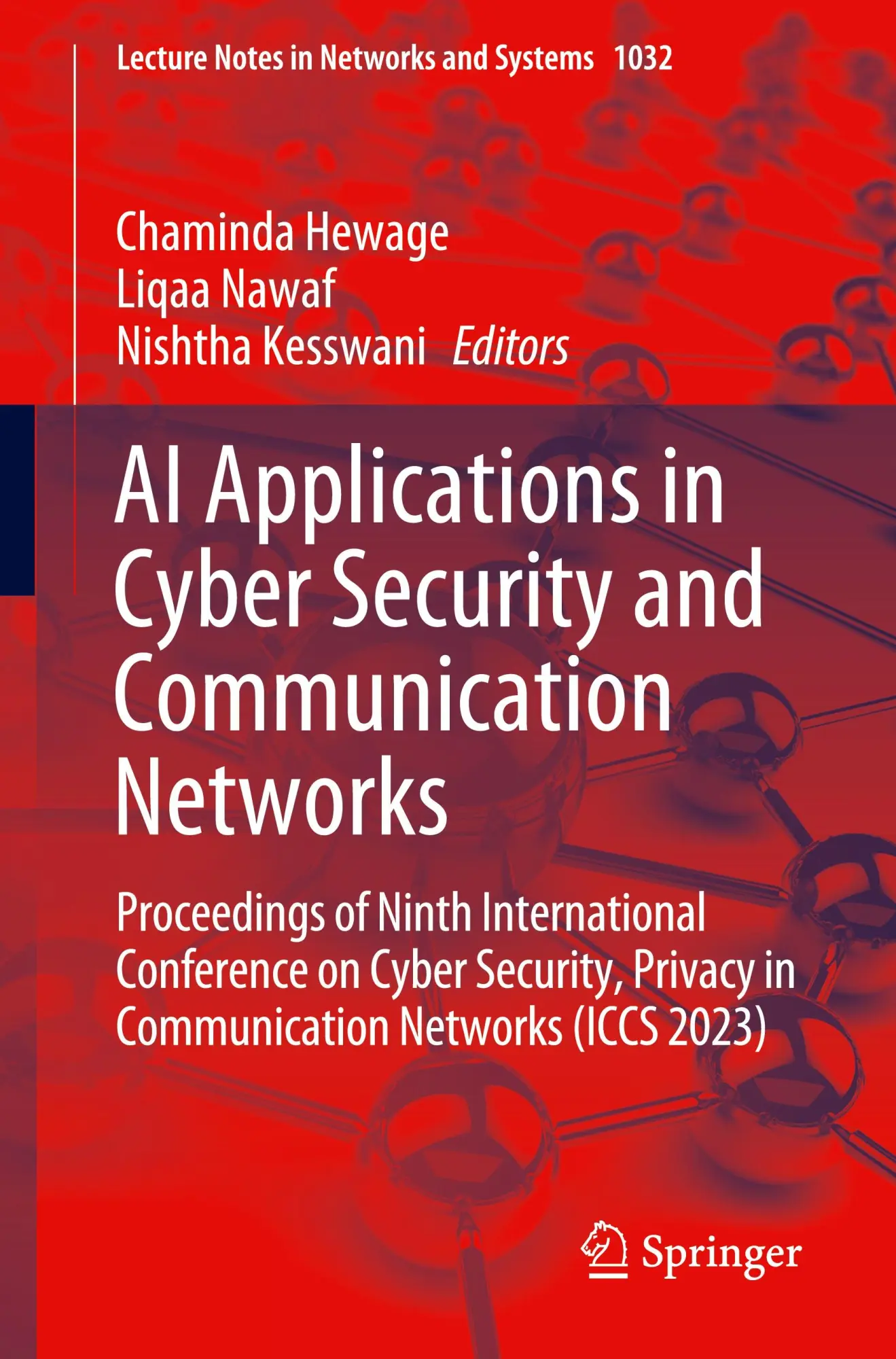Cover: 9789819739721 | AI Applications in Cyber Security and Communication Networks | Buch