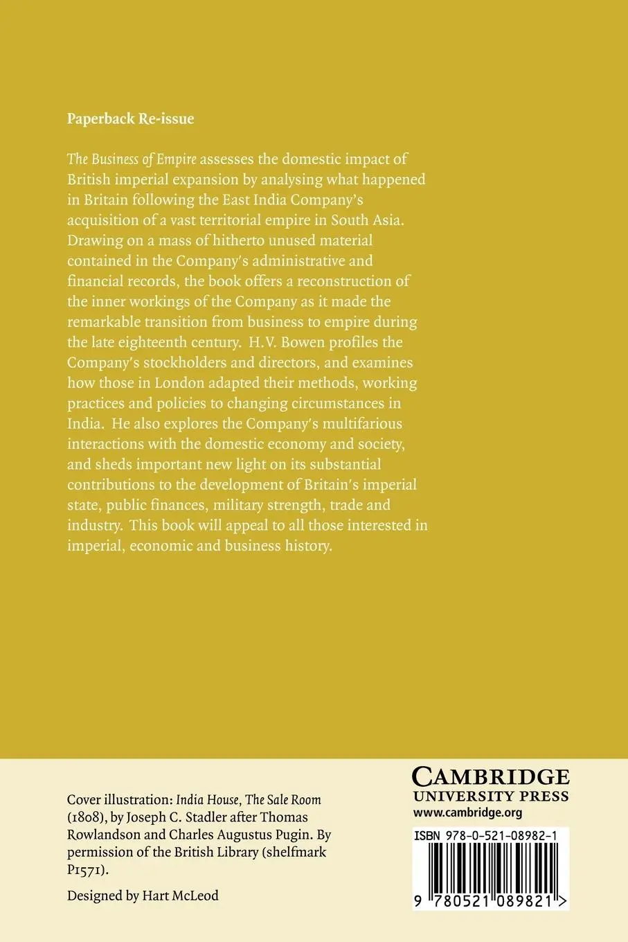 Rückseite: 9780521089821 | The Business of Empire | H. V. Bowen | Taschenbuch | Englisch | 2008
