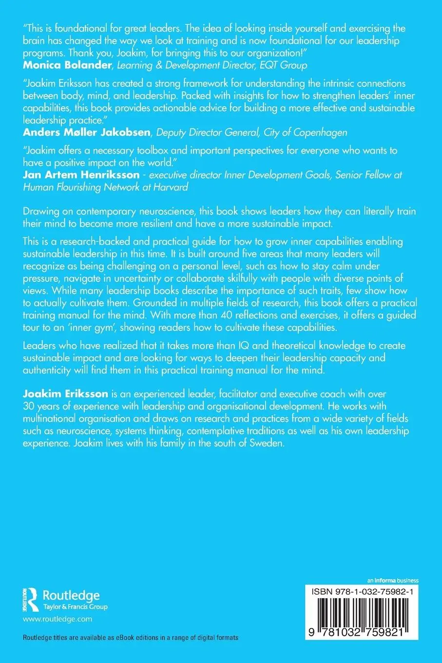 Rückseite: 9781032759821 | Building Sustainable Leadership from the Inside | Joakim Eriksson