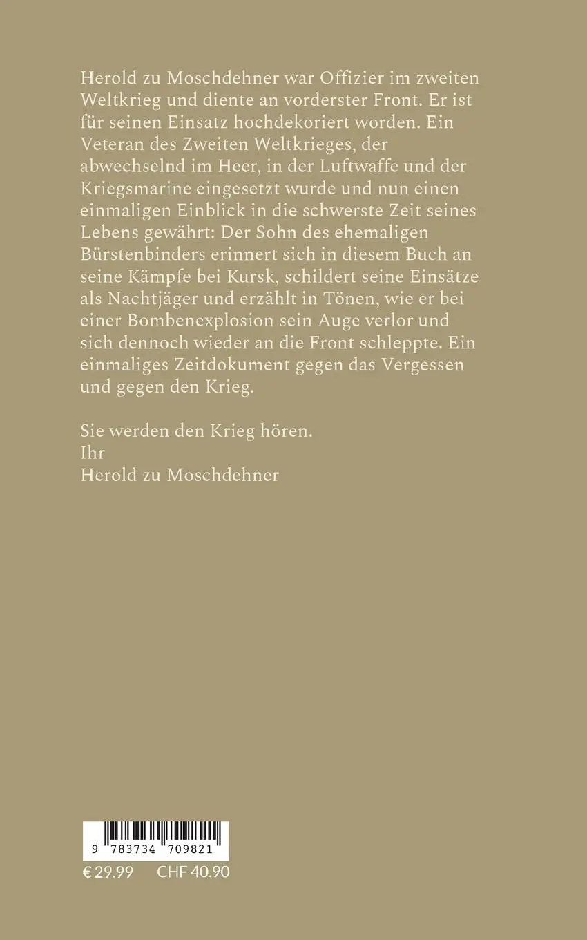 Rückseite: 9783734709821 | Schmerzhafte Erinnerungen an den 2. Weltkrieg | Herold Zu Moschdehner