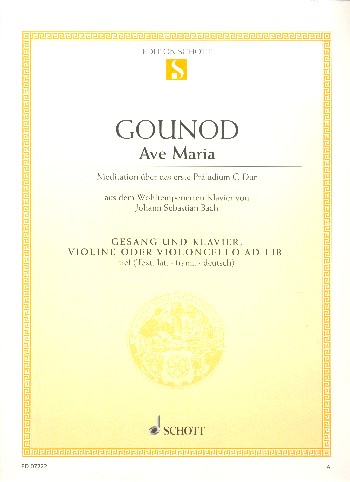 Cover: 9790001089821 | Ave Maria | Johann Sebastian/Gounod, Charles Bach | Buch | 8 S. | 1982