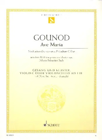 Cover: 9790001089821 | Ave Maria | Johann Sebastian/Gounod, Charles Bach | Buch | 8 S. | 1982