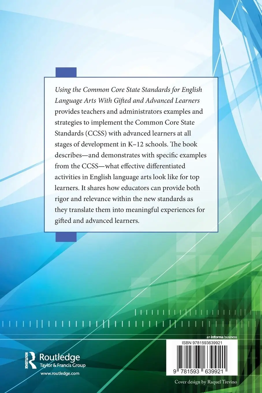 Rückseite: 9781593639921 | Using the Common Core State Standards for English Language Arts...