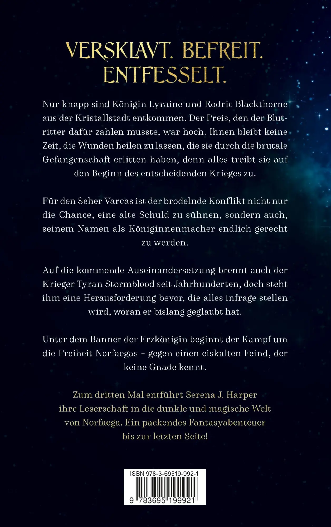 Rückseite: 9783695199921 | Die Flügel des Sturmlords | Die Norfaega-Saga 3 | Serena J. Harper