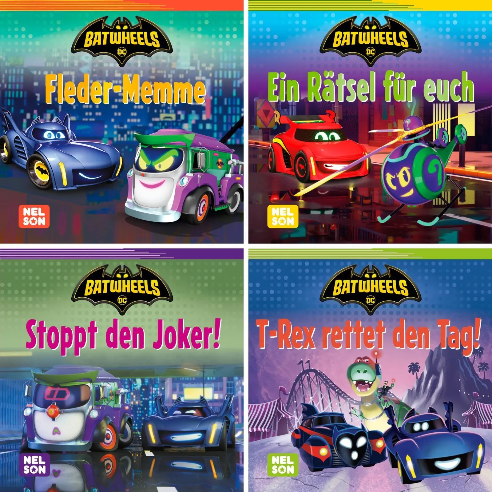 Cover: 9783845129921 | 4er-Set Maxi-Mini 59: DC Batwheels | Box | Nelson Maxi-Mini | 24 S.