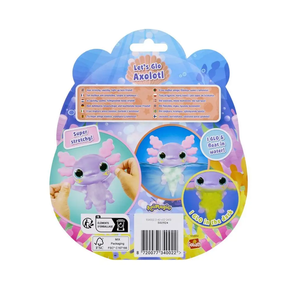 Bild: 8720077340022 | Animagic - Let's Glo Axolotl Pastel Glow in the Dark | Blister Pack