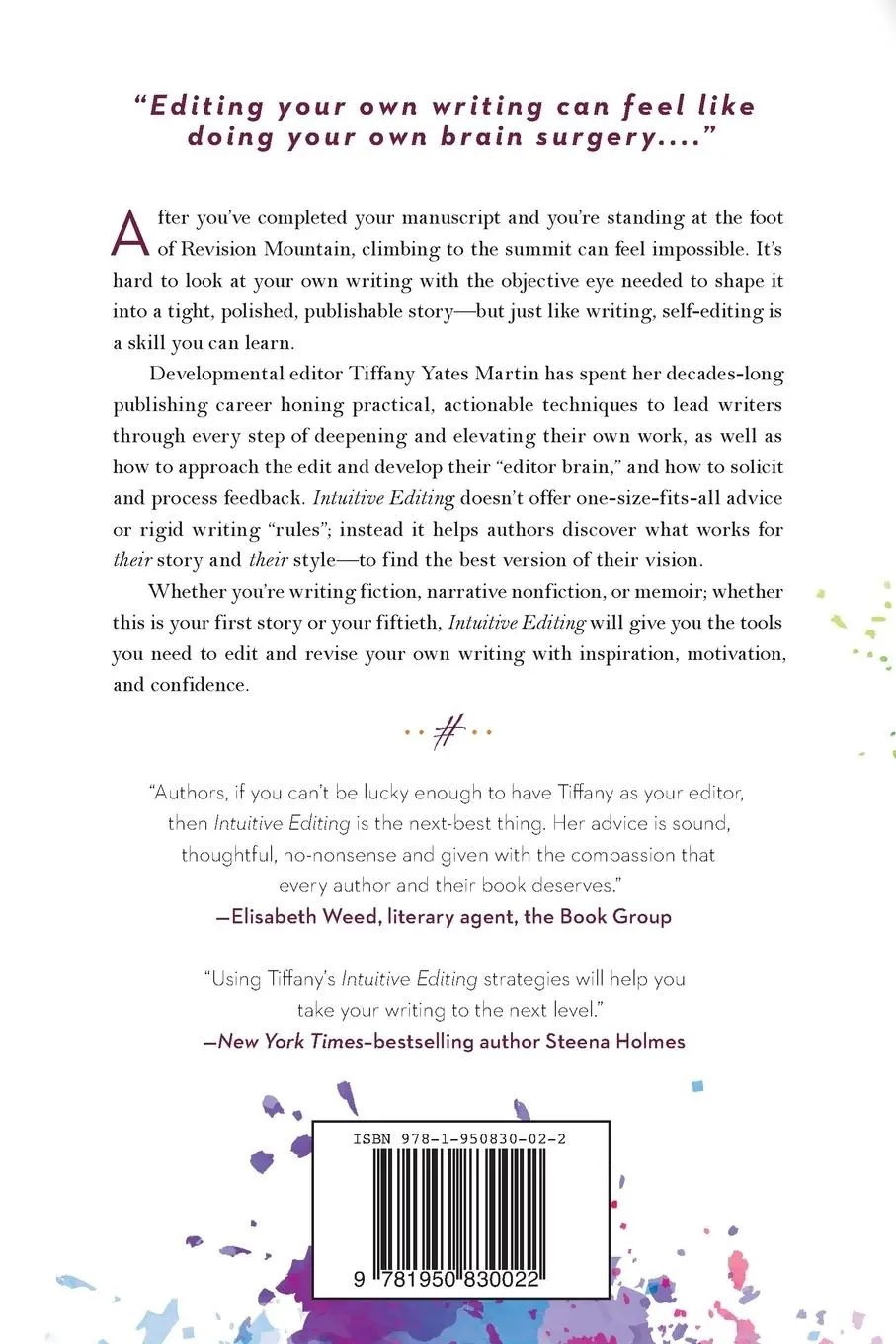 Rückseite: 9781950830022 | Intuitive Editing | Tiffany Yates Martin | Taschenbuch | Englisch
