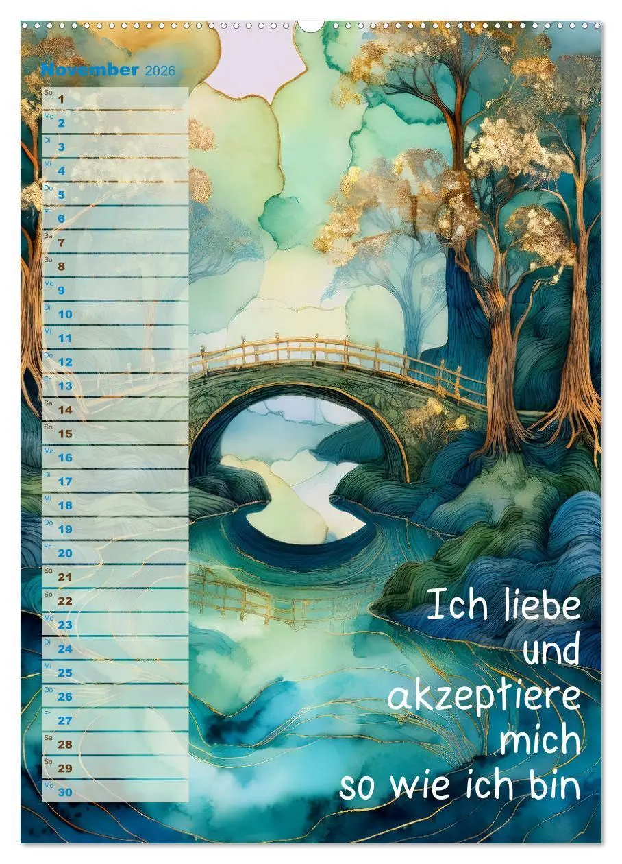 Bild: 9783516250022 | Der feminine Affirmationskalender (Wandkalender 2026 DIN A2 hoch),...