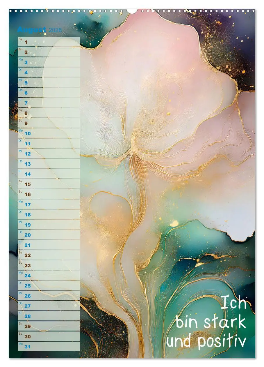 Bild: 9783516250022 | Der feminine Affirmationskalender (Wandkalender 2026 DIN A2 hoch),...