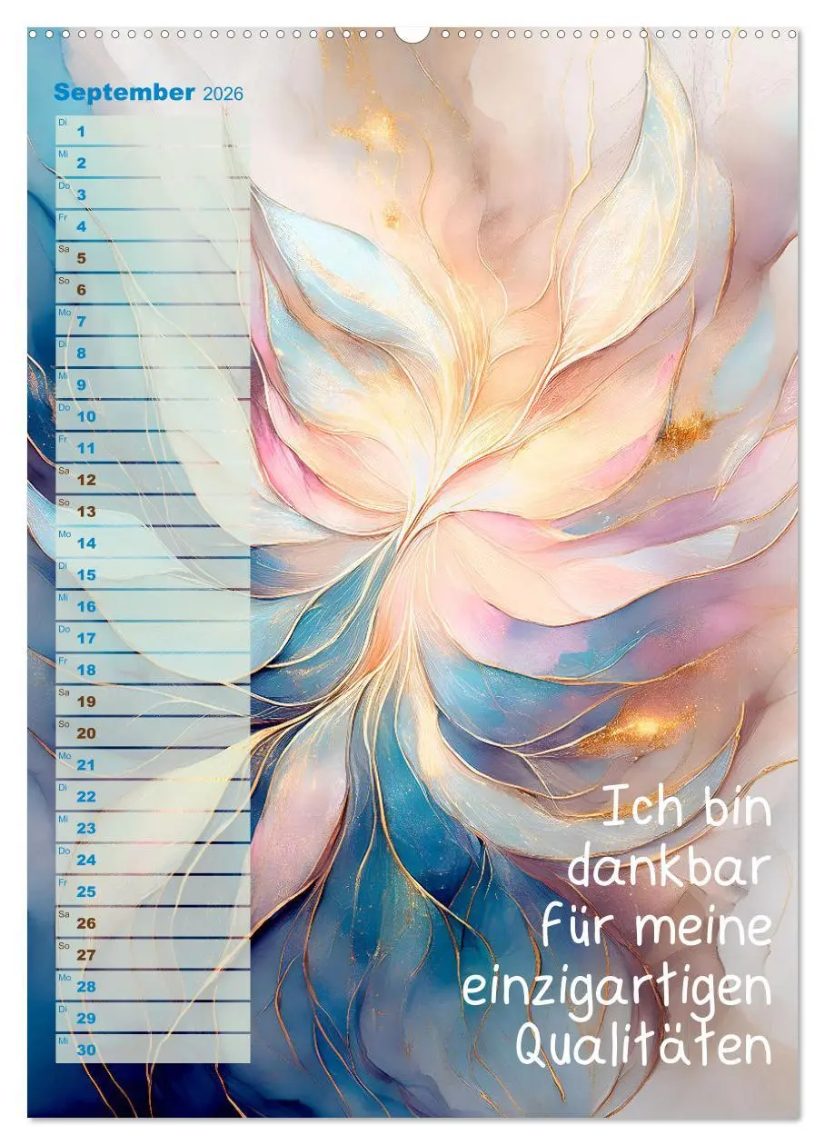 Bild: 9783516250022 | Der feminine Affirmationskalender (Wandkalender 2026 DIN A2 hoch),...