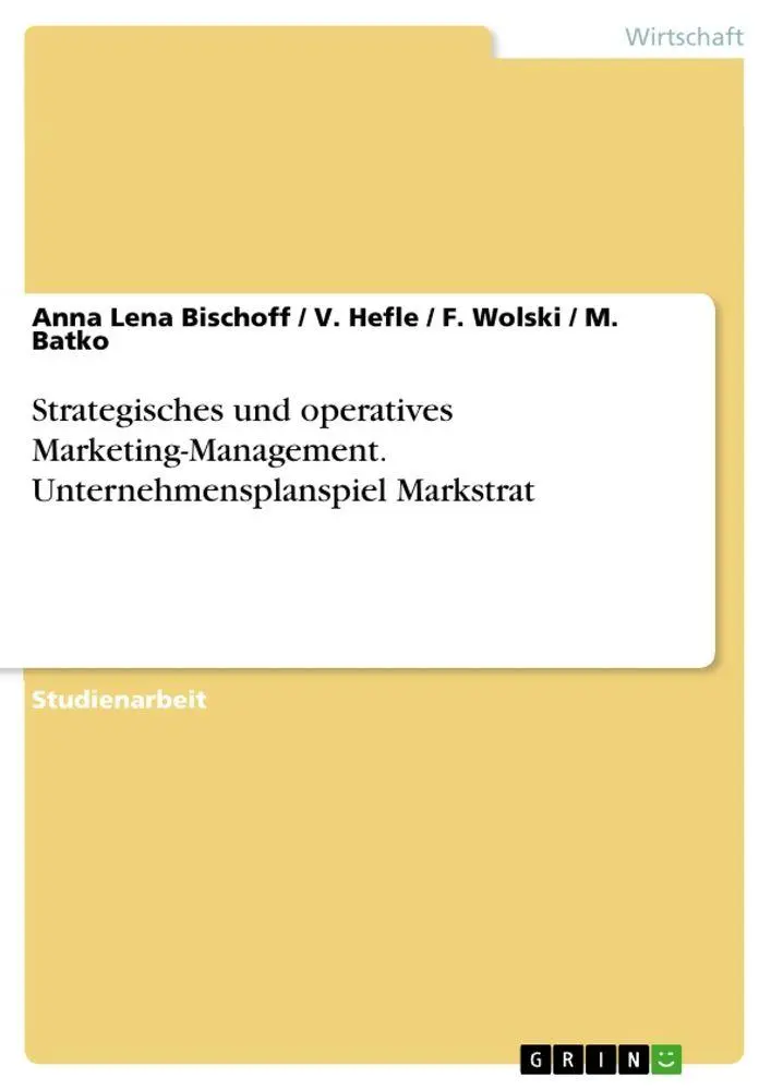 Cover: 9783640760022 | Strategisches und operatives Marketing-Management....
