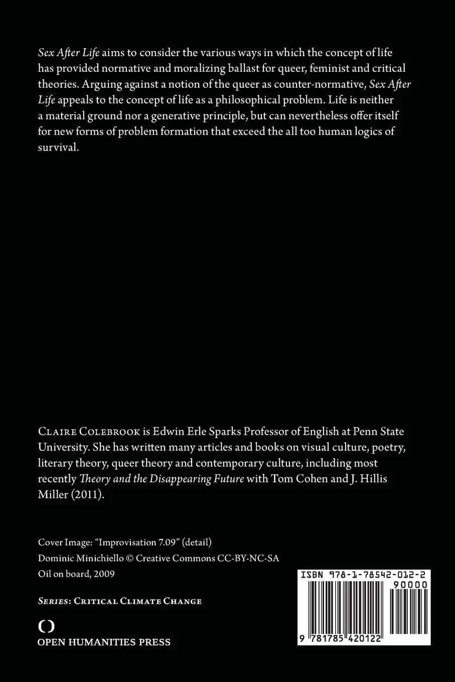 Rückseite: 9781785420122 | Sex After Life | Essays on Extinction Vol. 2 | Claire Colebrook | Buch