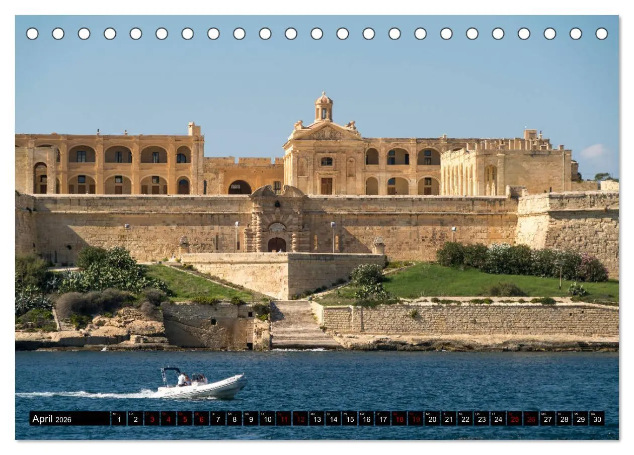 Bild: 9783457840122 | Valletta - Malta (Tischkalender 2026 DIN A5 quer), CALVENDO...