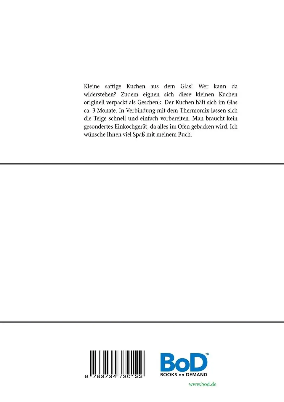 Rückseite: 9783734730122 | Saftige Kuchen im Glas Kreationen mit dem Thermomix | Schmidtmeyer