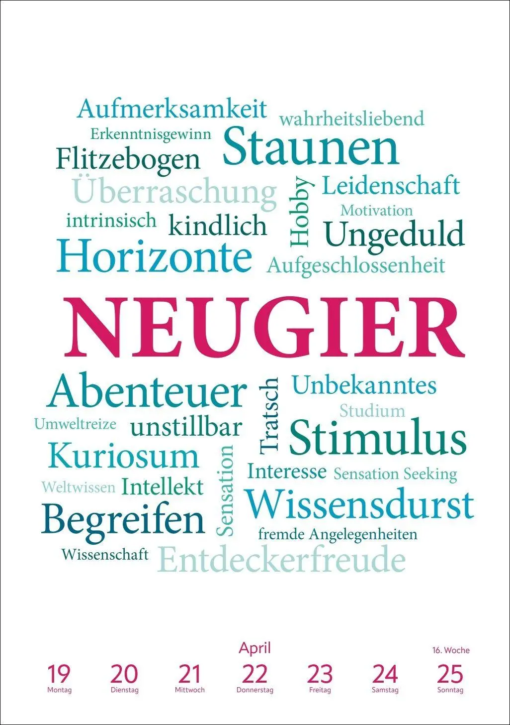Bild: 9783840040122 | Was uns bewegt Wochen-Kulturkalender 2027 - Mit Worten auf...